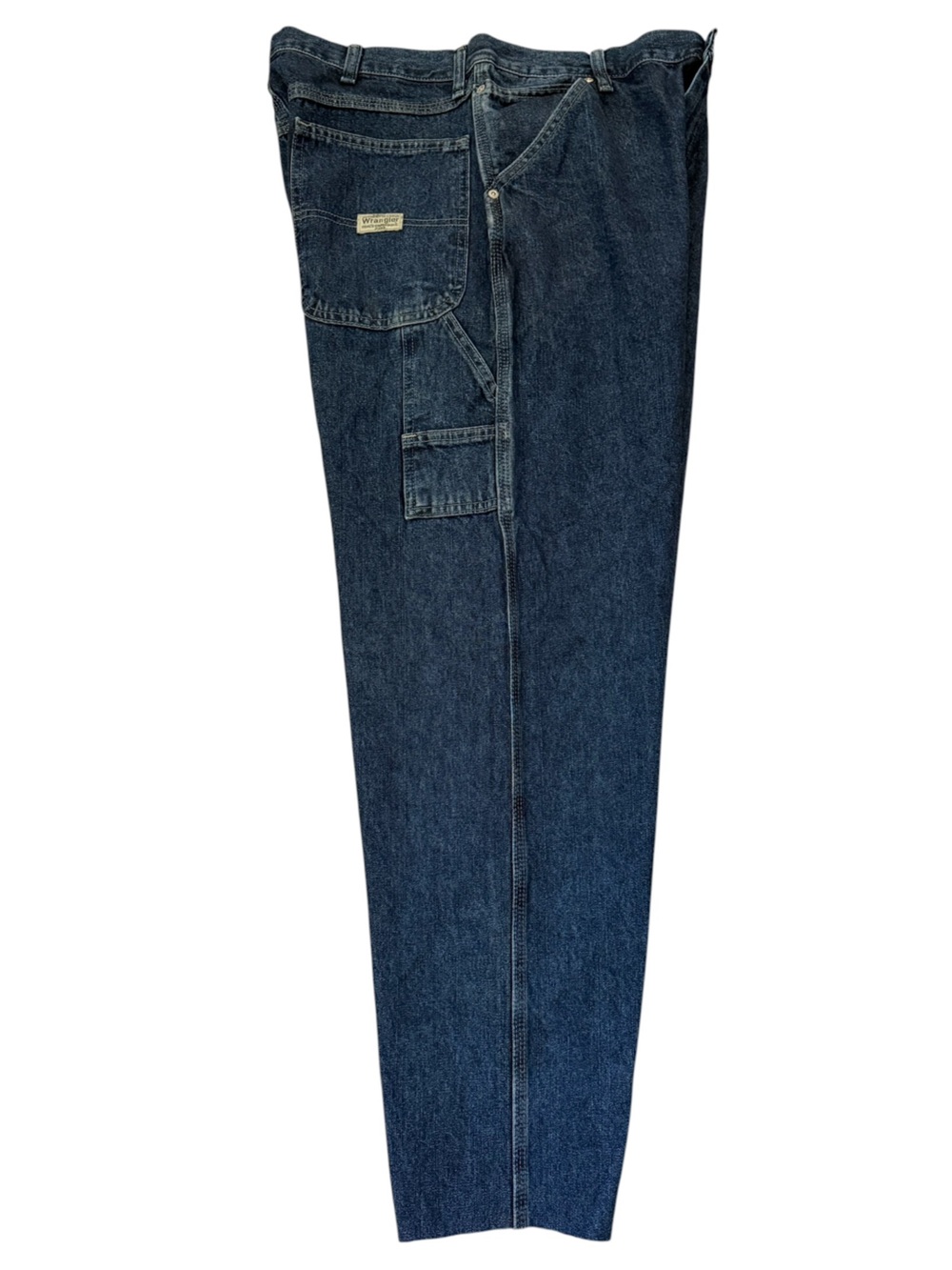 NWT VTG Wrangler Carpenter Jeans Relaxed Straight 34x34 Raw Hem 31L Skater - Picture 9 of 16
